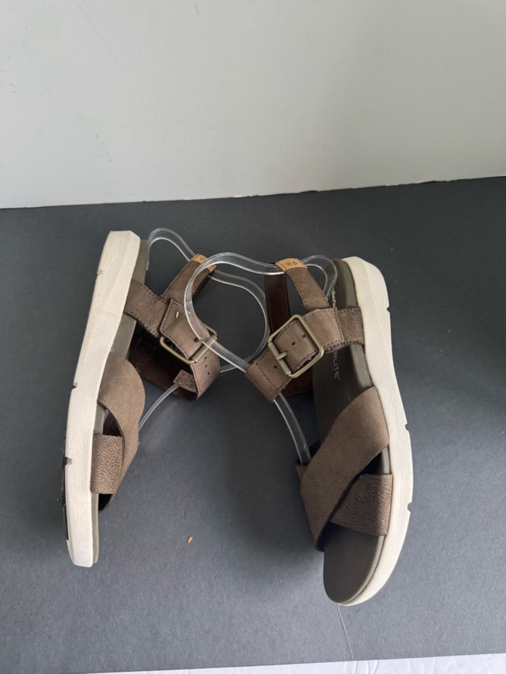 Timberland Women's Wilesport Brown/Green Leather Strap Sandals A1TSW. Size 8 - Picture 5 of 14